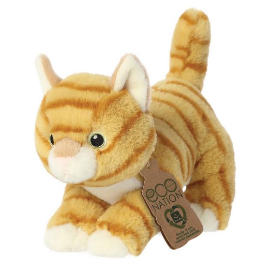 Éco-Nation chat orange 21 cm