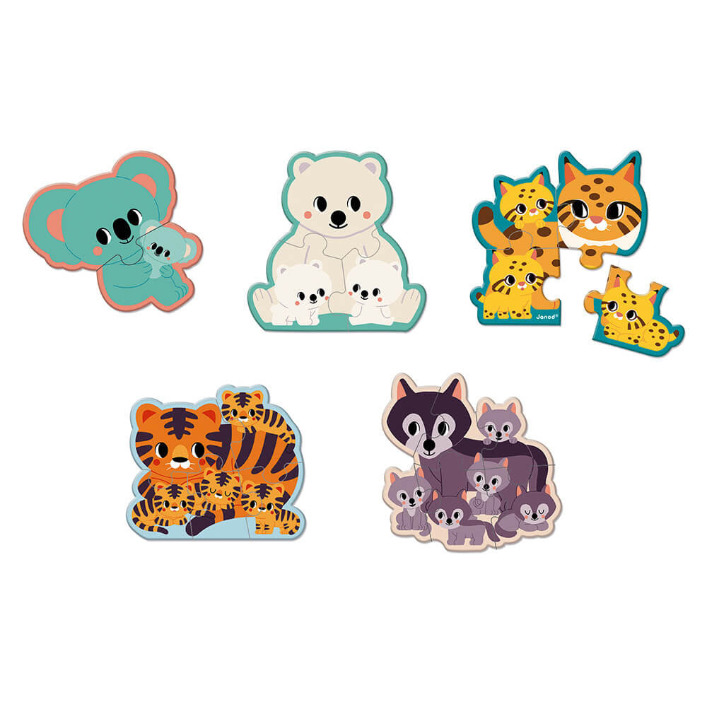 5 Puzzles évolutifs animaux