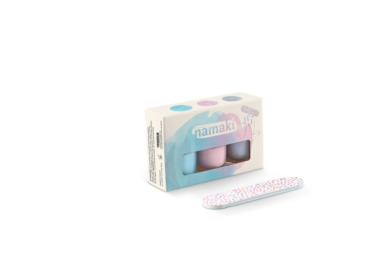 Coffret 3 vernis à ongles pelables à base d'eau - Douceurs givrées