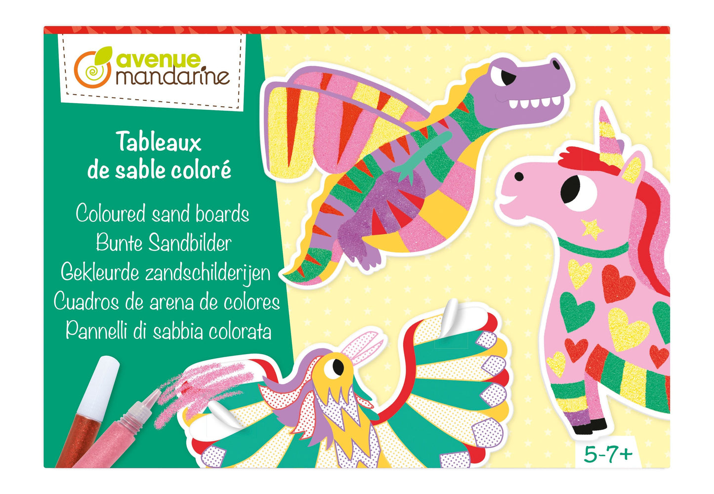 Boîte créative, Tableaux de sable coloré