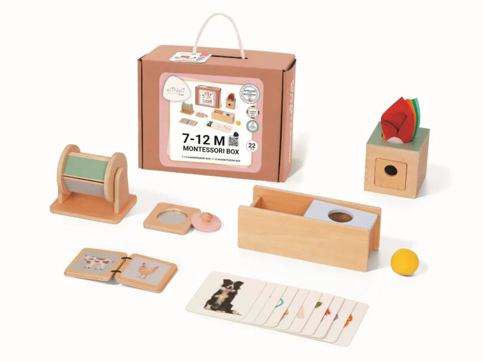 Coffret de jouets Montessori pour bébé 7-12 mois - coffret éducatif