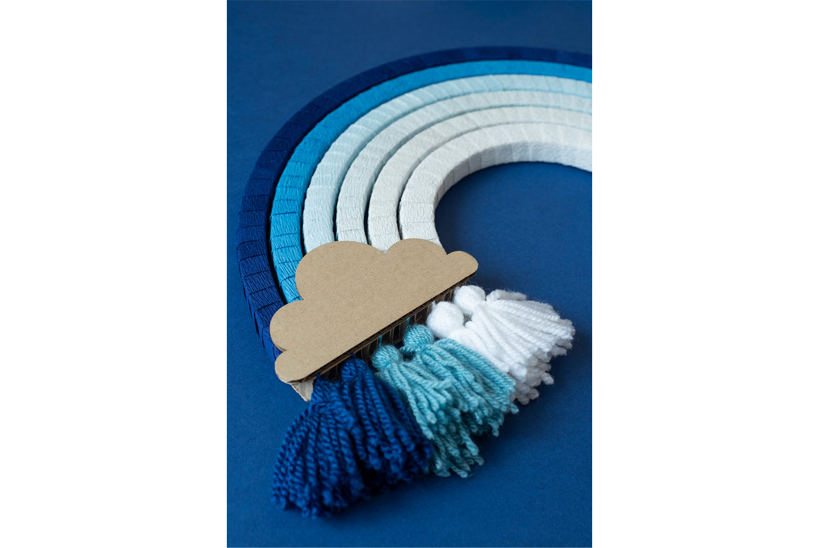 DIY arc-en-ciel mono bleu