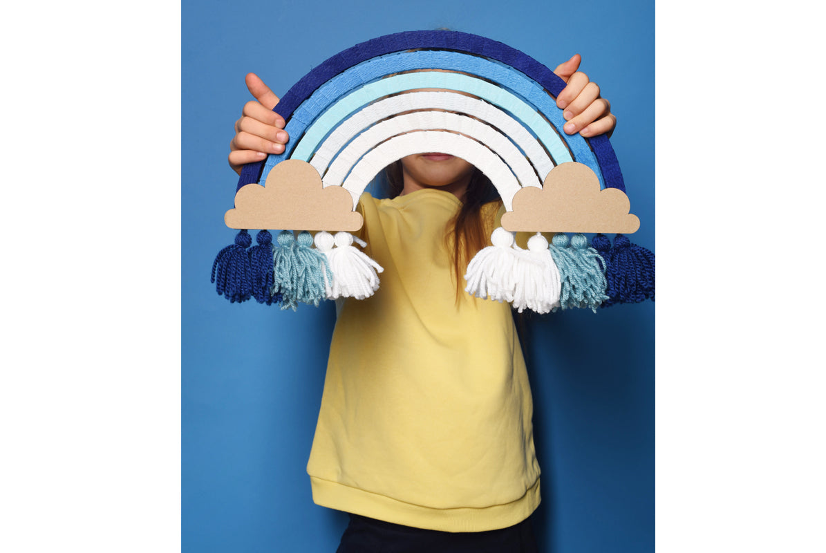 DIY arc-en-ciel mono bleu