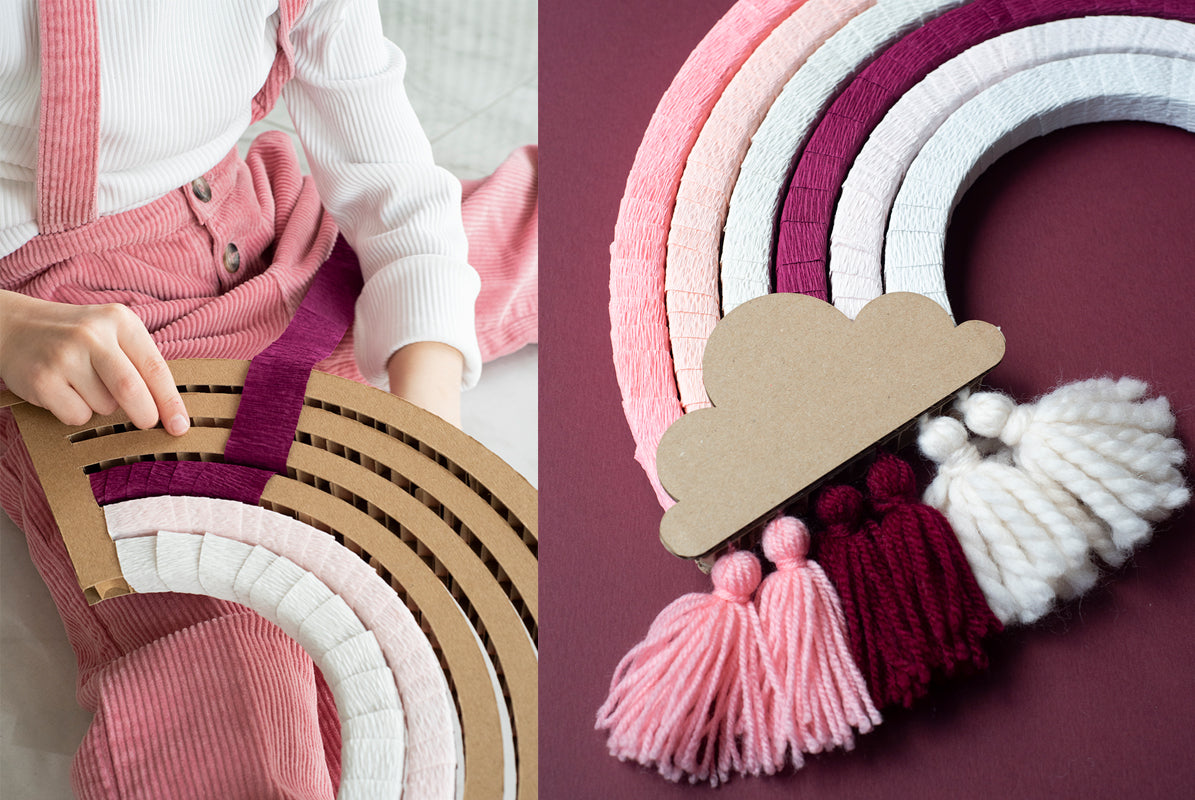 DIY arc-en-ciel mono rose