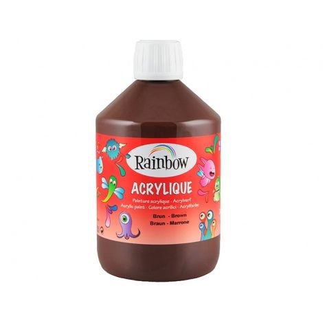 Peinture acrylique Rainbow 500mL Brun