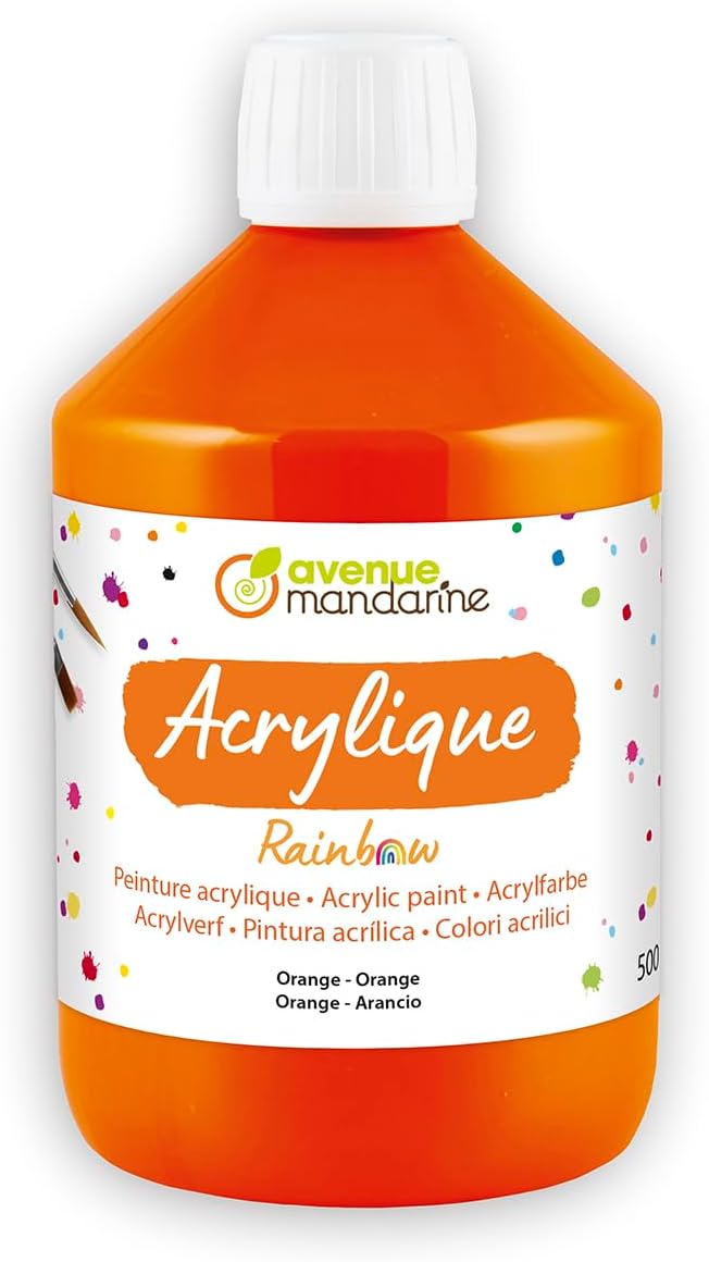 Peinture acrylique Rainbow 500mL Orange