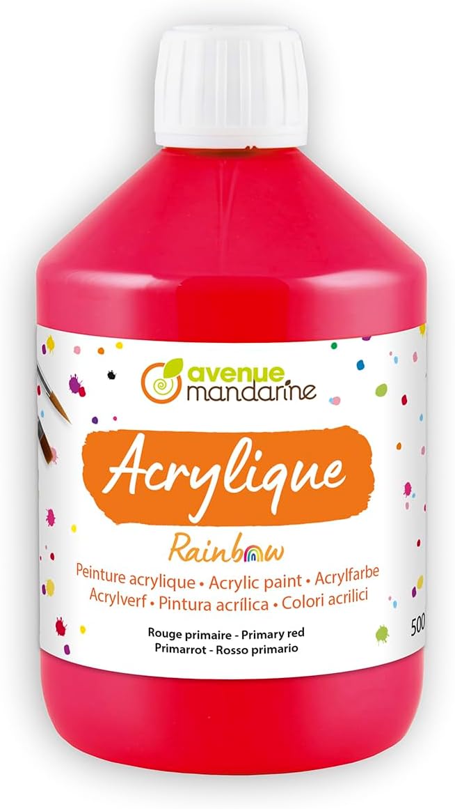 Peinture acrylique Rainbow 500mL Rouge primaire