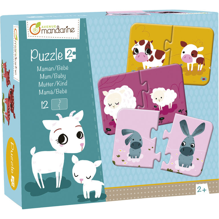 Puzzles 2 pièces, Maman/bébé