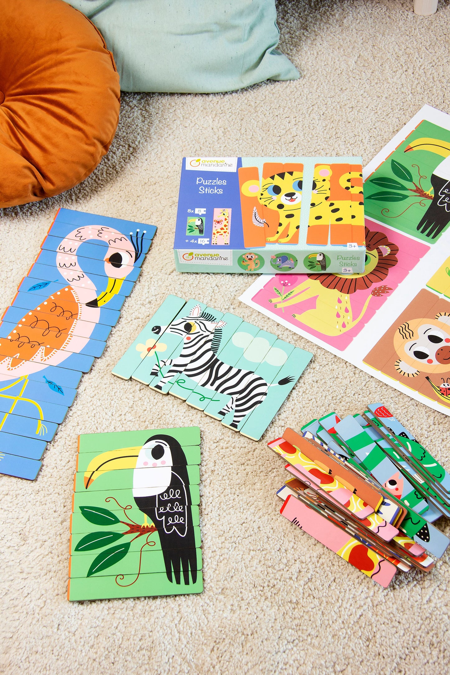 Puzzles Sticks, Animaux de la savane