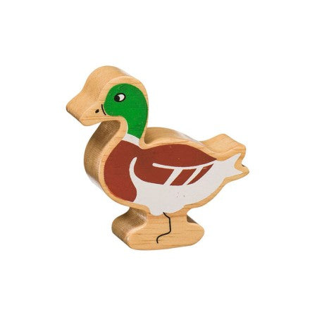 Canard bois naturel peint