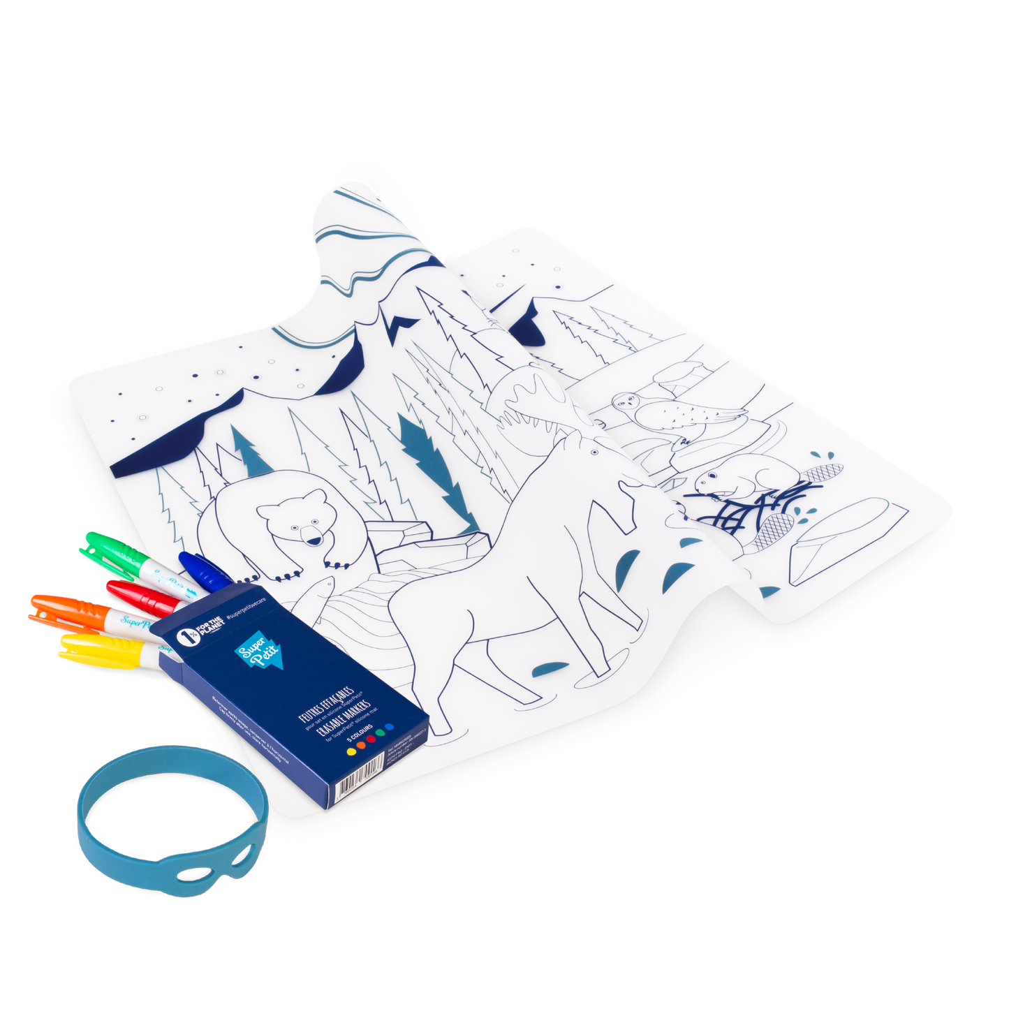 set à colorier La foret boréale