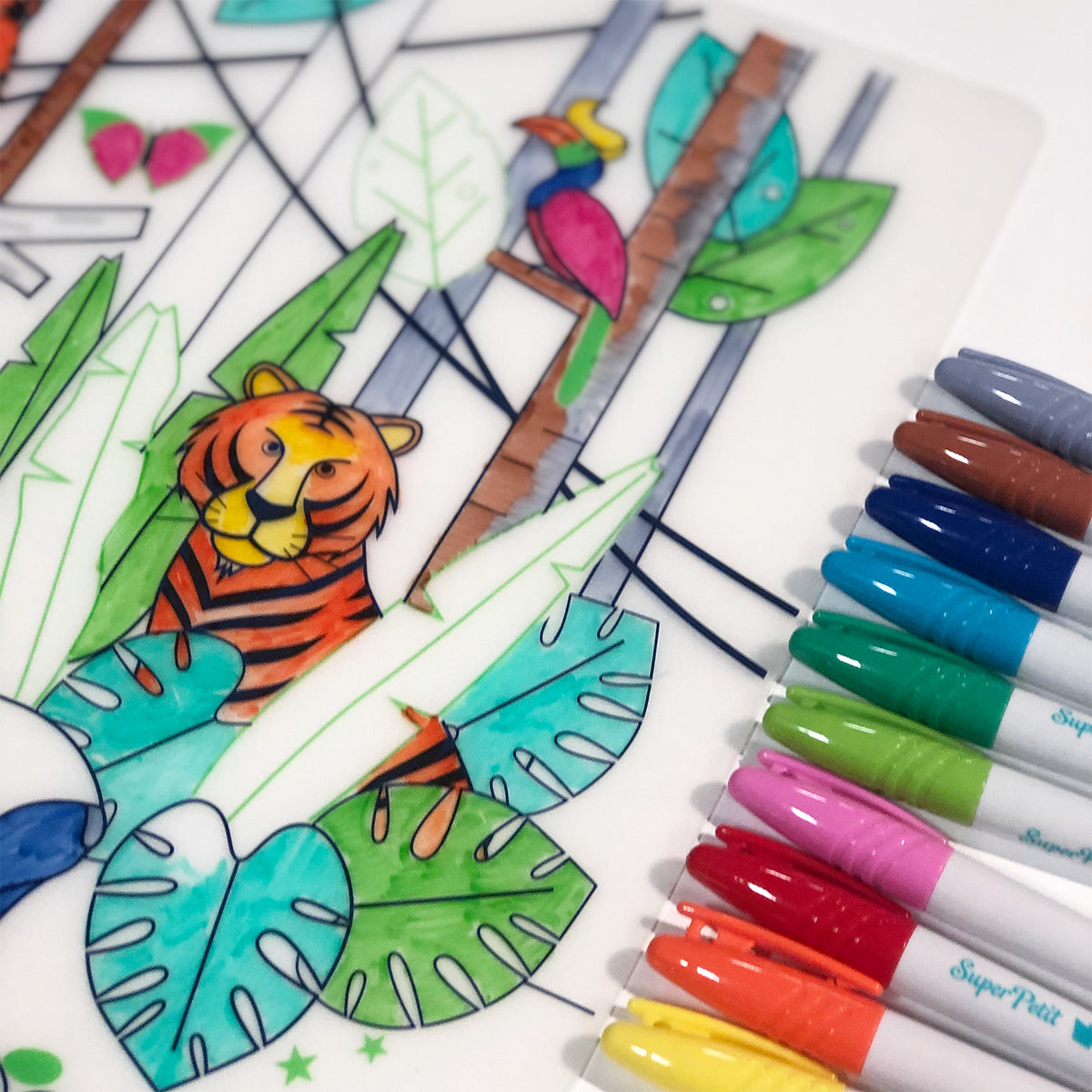 set à colorier La Jungle