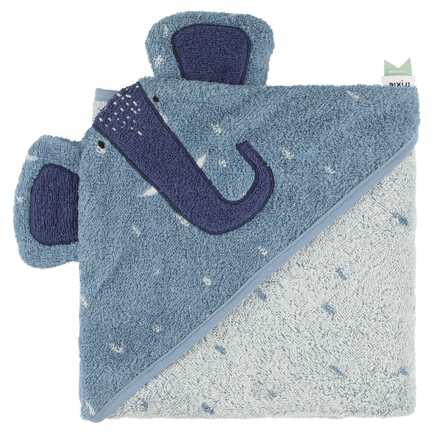 Serviette de bain à capuche | 75X75cm - Mme, Eléphant