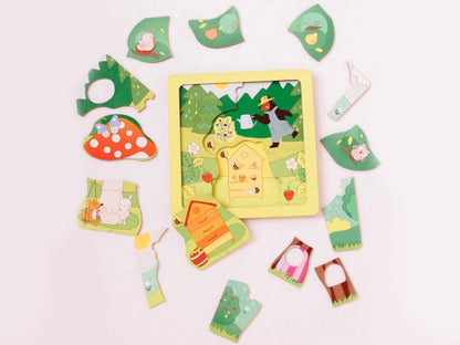 Puzzle en bois - animaux de la forêt