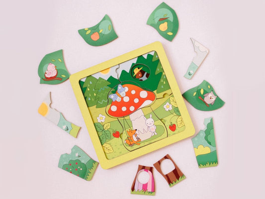 Puzzle en bois - animaux de la forêt