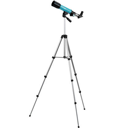 50/360 lenstelescoop met blauwe tent