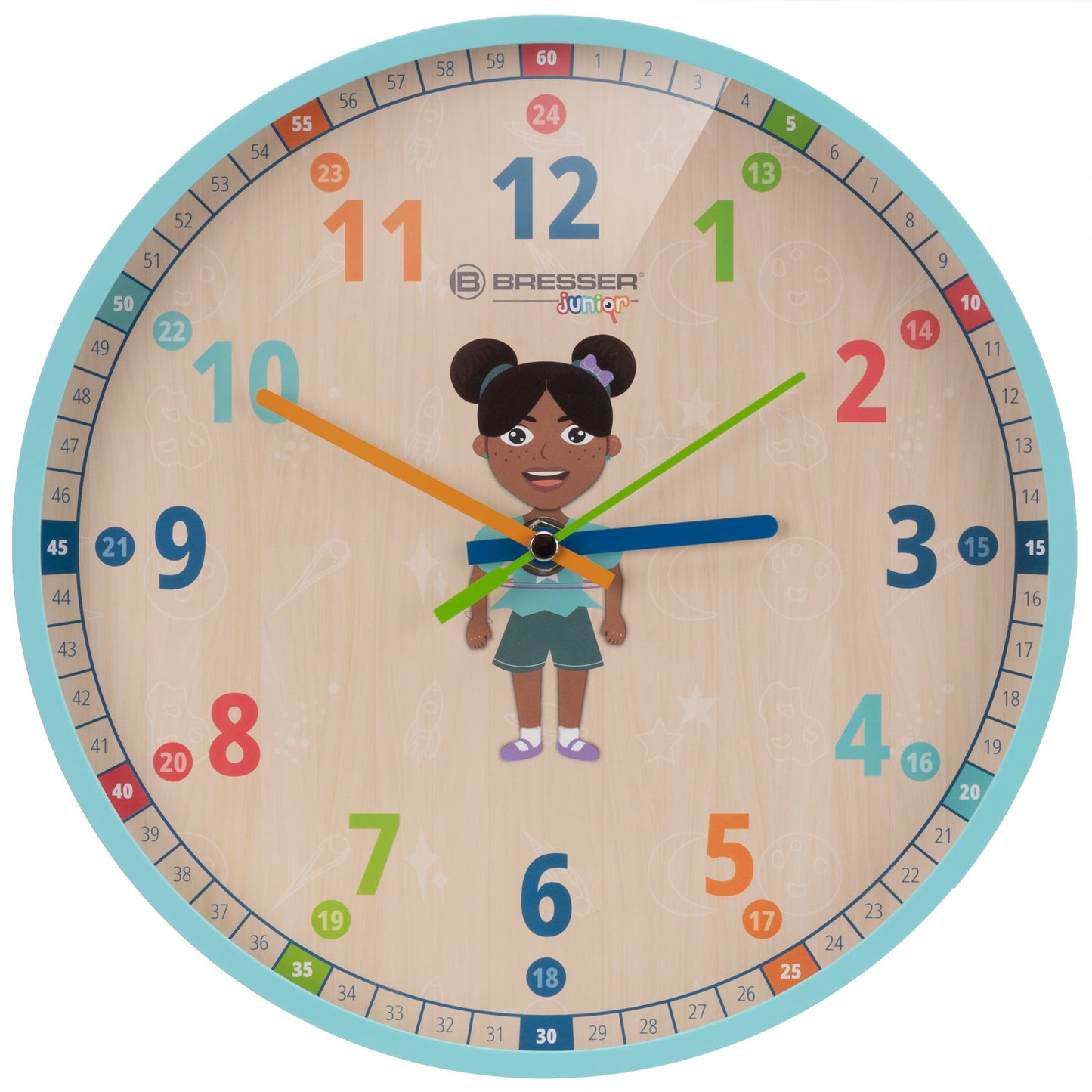 Horloge murale pour enfants orange
