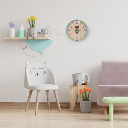 Horloge murale pour enfants orange