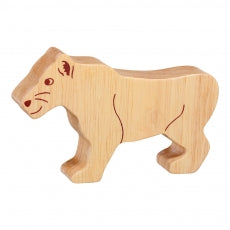 Lionne bois naturel peint
