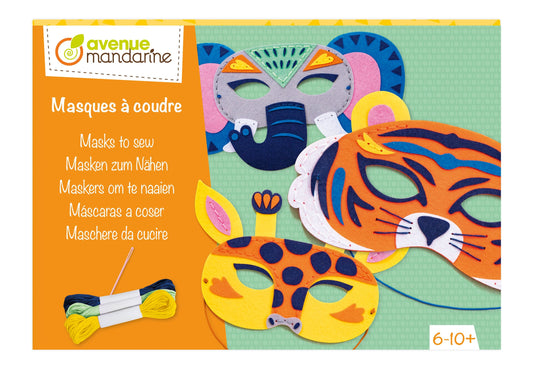 Boîte créative, Masques à coudre, Animaux de la savane