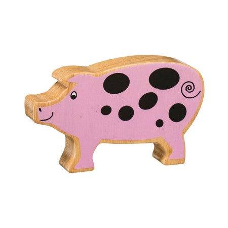 Cochon bois naturel peint