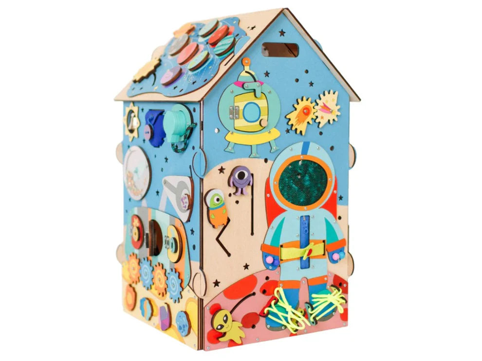 Tableau d'activités lumineux  en bois - Dans l'espace