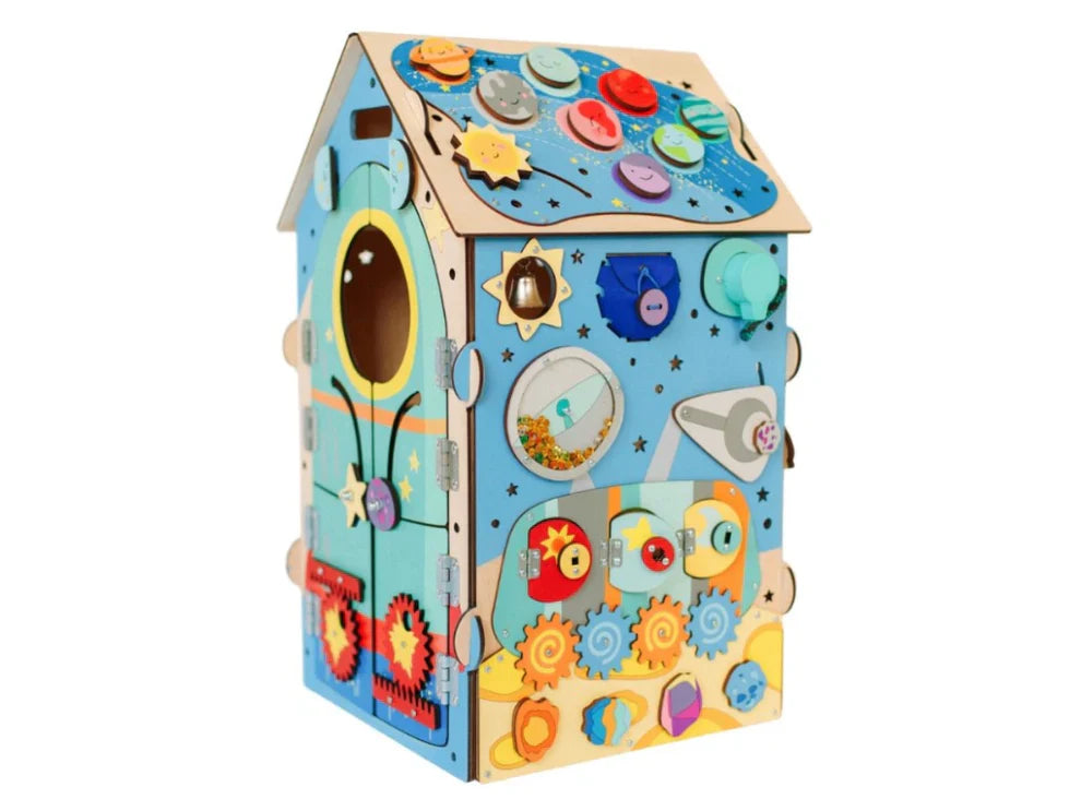 Tableau d'activités lumineux  en bois - Dans l'espace