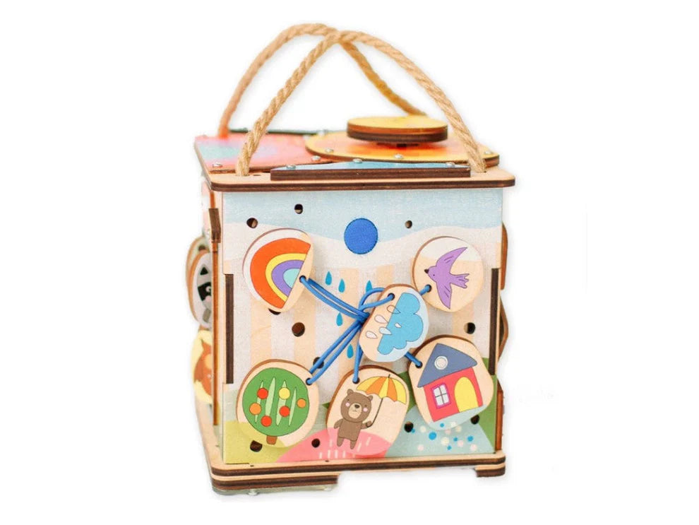 Tableau d'activités cube avec LED pour le voyage