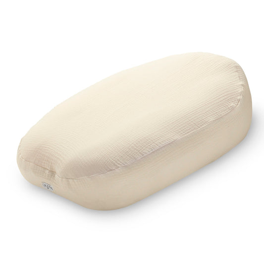 Housse Relax pour coussin d’allaitement en mousseline | Écru