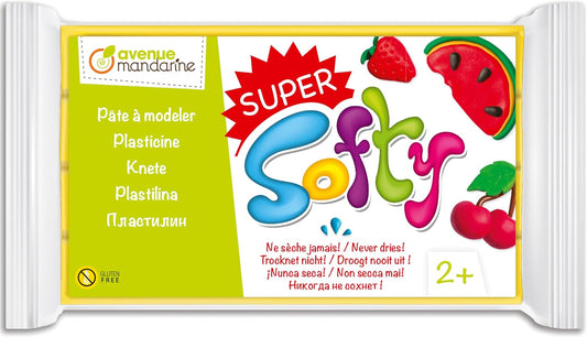Super Softy - Pâte à modeler 350g, Jaune