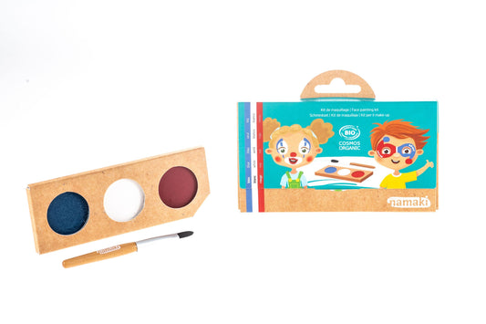 Kit de maquillage 3 couleurs Clown & Arlequin