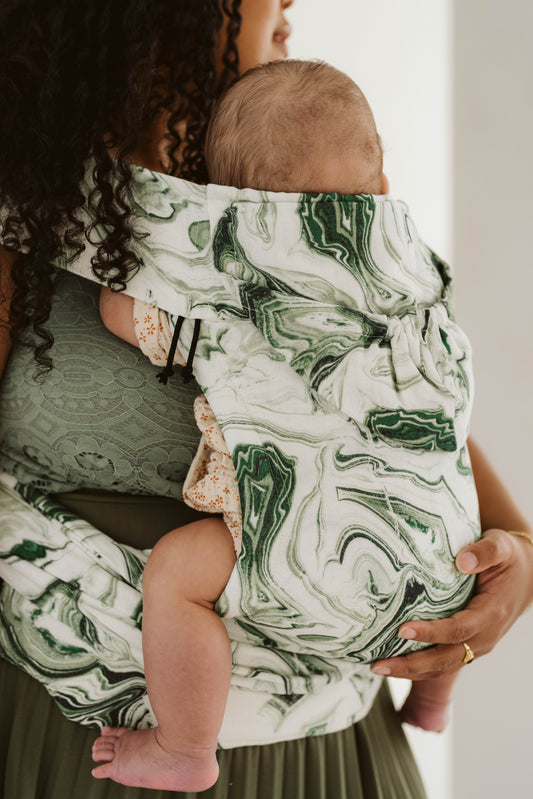 Porte-bébé Mei Tai marbré | Vert