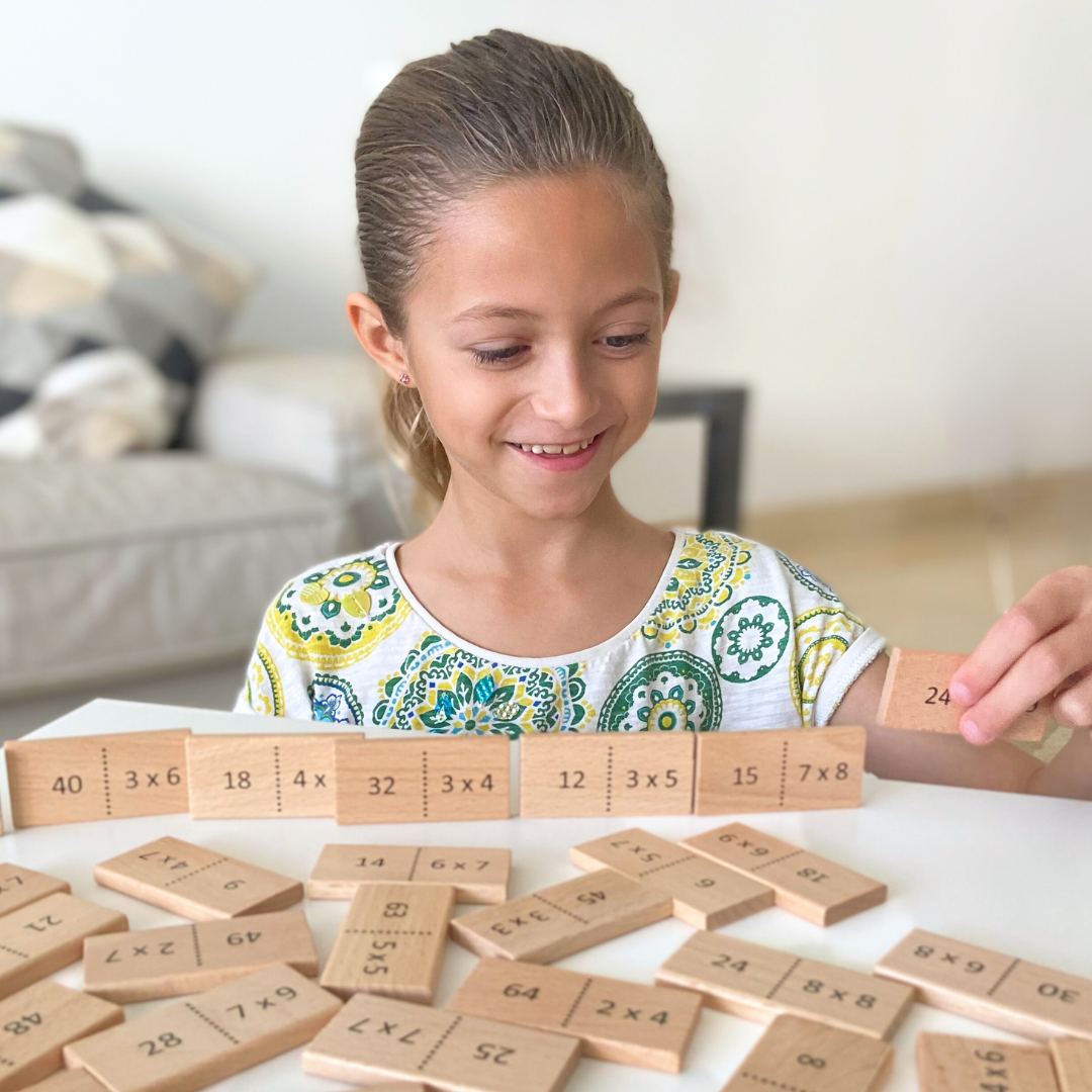 Domino mathématique en bois