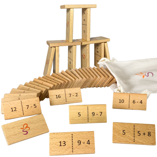 Mathématiques Plus & Moins - Dominos mathématiques en bois