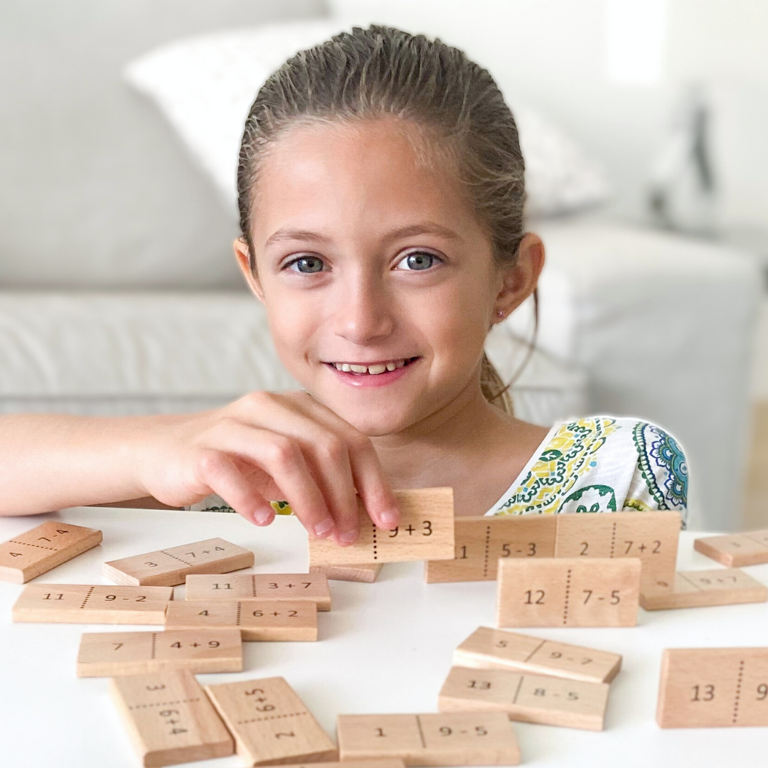 Mathématiques Plus & Moins - Dominos mathématiques en bois