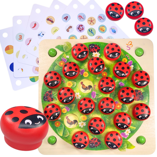 Jeu de mémoire avec coccinelles et 14 modèles de jeu