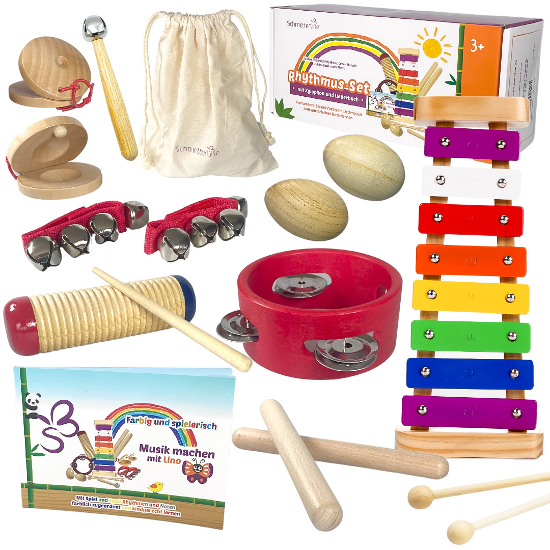 Set d'instruments de musique 16 pièces en bois