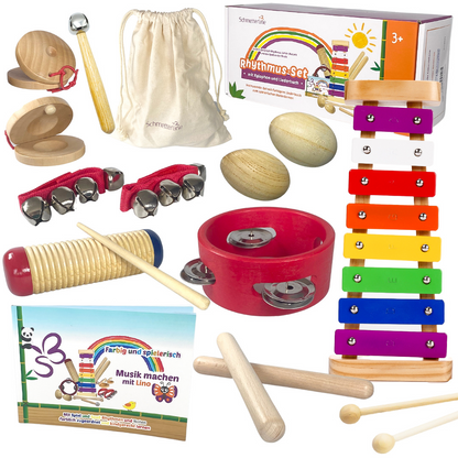 Set d'instruments de musique 16 pièces en bois