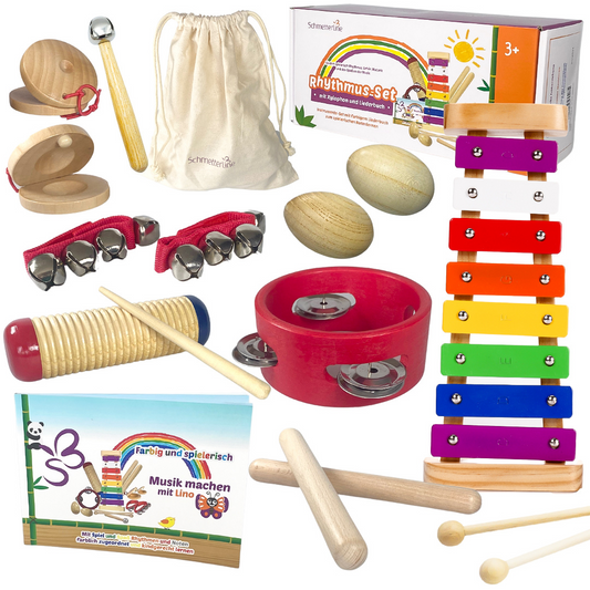 Set d'instruments de musique 16 pièces en bois