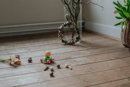 Canard à pousser en bois