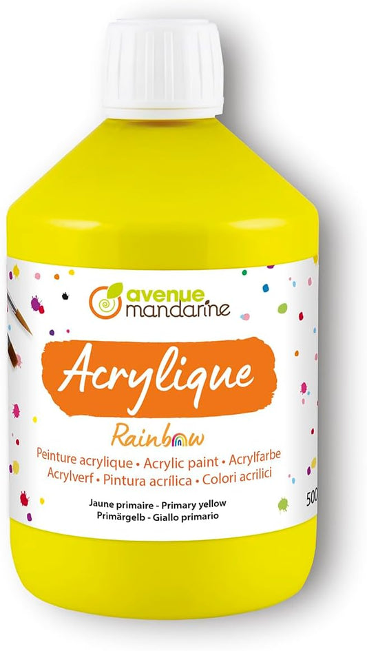 Peinture acrylique Rainbow 500mL Jaune primaire