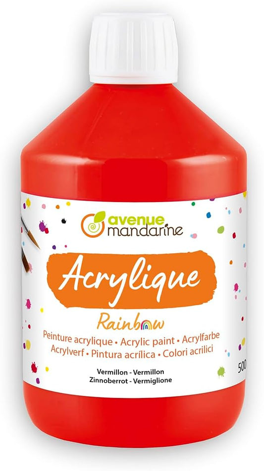 Peinture acrylique Rainbow 500mL Vermillon