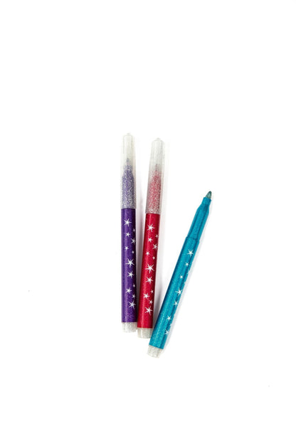 Pochette de 6 feutres pailletés