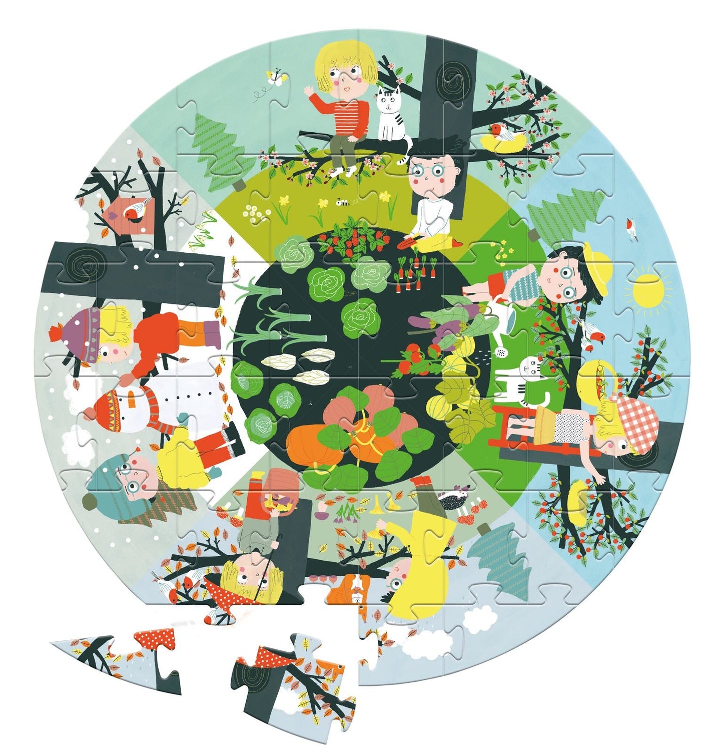 Puzzle éducatif, Les saisons