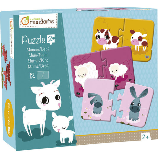 Puzzles 2 pièces, Maman/bébé