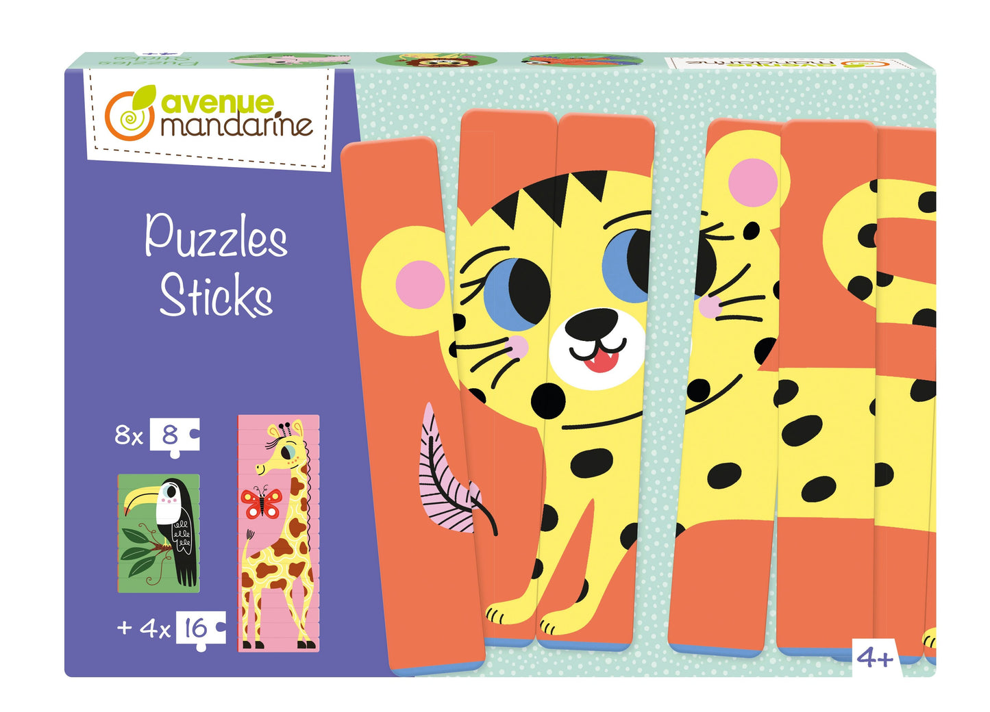 Puzzles Sticks, Animaux de la savane
