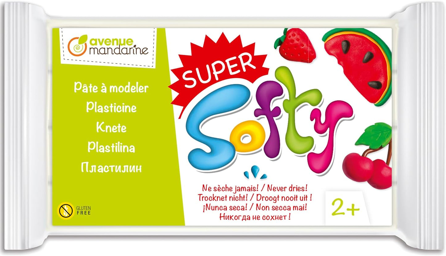 Super Softy - Pâte à modeler 350g, Blanc