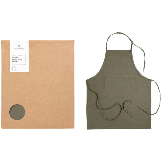 Tablier en coton recyclé tissé à la main
