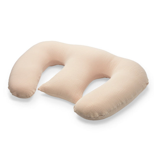 Coussin d’allaitement double en mousseline | Champagne