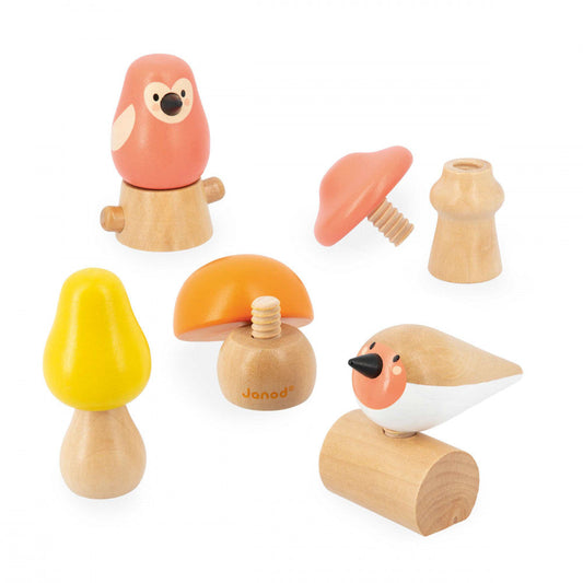 Oiseaux champignons a visser